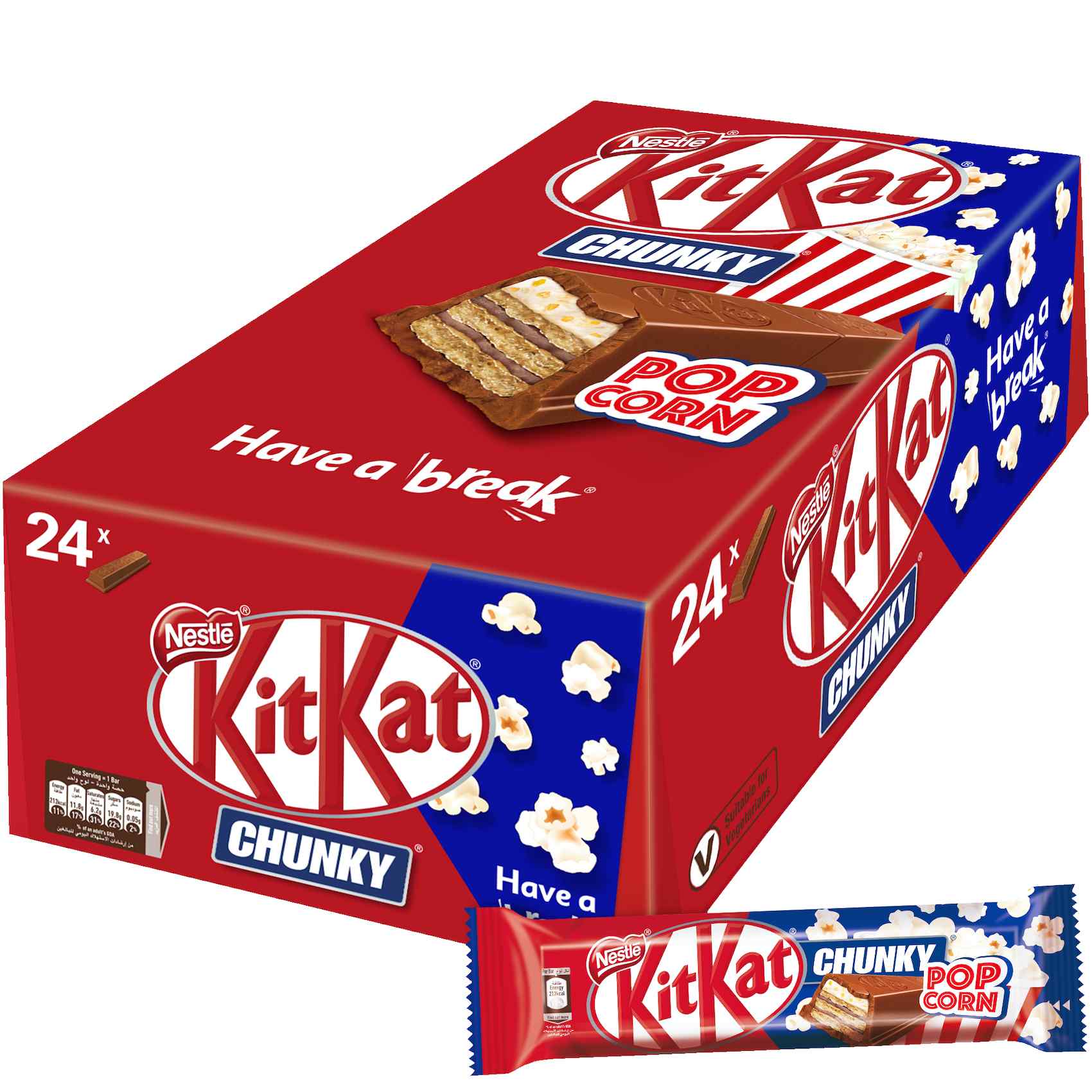 KitKat Chunky Popcorn Multipack 24pc