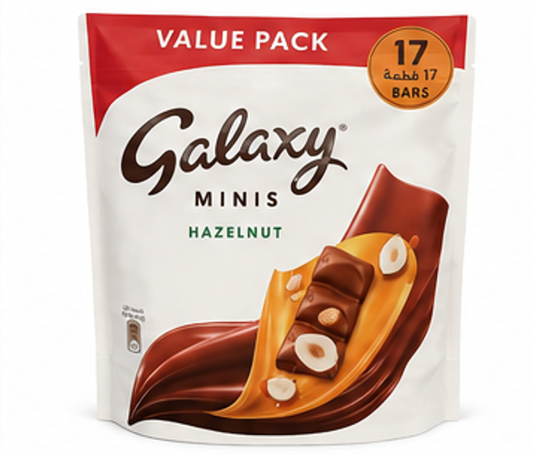Galaxy Minis Hazelnut Value Pack (17 bars)
